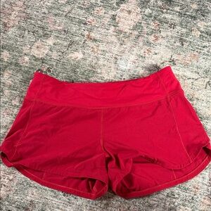 lululemon athletica Bright Red Athletic Shorts